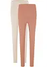 Leggings i lang modell (2-pack), bonprix