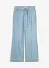 Wide Leg-jeans med belte Mid Waist, bonprix