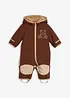 Baby softshell-dress med teddyfleece og hette, bonprix