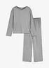 Pyjamas av myk pointelle-jersey, bonprix