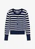 Finstrikket cardigan med stripemønster, bonprix