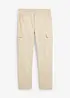 Relaxed Fit-cargobukse i bomullskanvas, Straight, bonprix