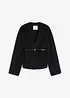 Oversized blazer i ullstil med belte, ufôret, bonprix