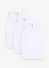Singlet med myk økologisk bomull (3-pack), bonprix