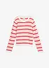 Strikket topp med stripemønster, bonprix