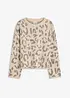 Oversized, jacquardstrikket genser med paljetter, bonprix