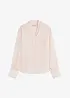 Chiffonbluse med rysjer, bonprix