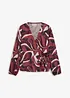 Omslagsbluse i lett sateng, bonprix