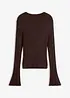 Halvtransparent, strikket topp, bonprix