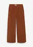 Kordfløyelsbukse med komfortlinning, High Waist, bonprix