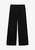 Kordfløyelsbukse med komfortlinning, High Waist, bonprix
