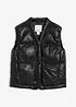 Vattert skinnvest i lammenappa, bonprix