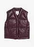 Vattert skinnvest i lammenappa, bonprix
