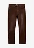 Regular Fit-kordfløyelsbukse med stretch i vasket stil, Straight, bonprix