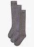 Termo-knestrømper  med myk frotté på innsiden (3-pack), bonprix