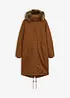 Lang, vattert parkas, bonprix
