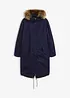 Lang, vattert parkas, bonprix