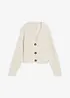 Grovstrikket cardigan i 100% bomull, bonprix