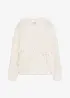 Oversized genser med frynser, bonprix