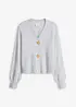 Cardigan med hullmønster, bonprix