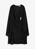 Minikjole med cape i tynn chiffon, bonprix