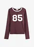 Langermet topp i lett jersey, bonprix