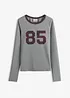 Langermet topp i lett jersey, bonprix
