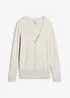 Finstrikket cardigan med knappestolpe, bonprix