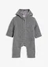Babyoverall i ullstil med hette, bonprix