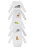 Langermet body til baby av økologisk bomull (5-pack), bonprix