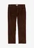 Relaxed fit-kordfløyelsbukse med flanellfôr, Straight, bonprix