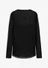 Langermet topp med fin mesh, bonprix