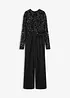 Jumpsuit med paljettbroderi, bonprix