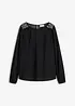 Chiffonbluse med strasspynt, bonprix