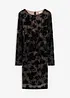 Minikjole i lett mesh med flockprint, bonprix