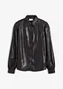 Skjortebluse i blank sateng, bonprix