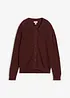 Finstrikket cardigan med rund hals, bonprix
