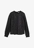 Chiffonbluse med rysjekrage, bonprix