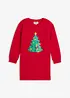 Sweatkjole med julemotiv, bonprix