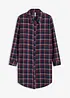 Vevd nattkjole i flanell med knepping, bonprix