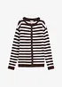Finstrikket cardigan med rund hals, bonprix