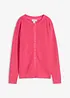 Finstrikket cardigan med rund hals, bonprix