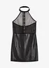 Halterneckkjole i wetlook, bonprix