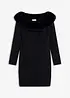 Strikketkjole med fuskepels-besetning, bonprix