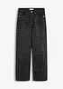 Straight-jeans Mid Waist med strass, Loose Fit, bonprix