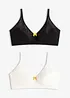 BH uten spiler med bomull (2-pack), bonprix
