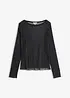 Langermet topp i transparent mesh, bonprix
