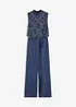 Jumpsuit med perlebroderi, bonprix