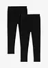 Leggings i elastisk, økologisk bomullsmiks (3-pack), bonprix