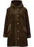 Varm cord-parkas med teddyfôr i hetten, i A-fasong, bonprix